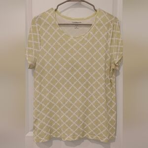 Croft & Barrow Classic Green & White Tee